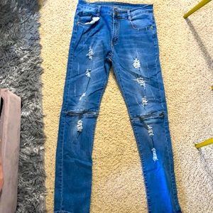 Men’s blue skinny jeans
